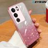 KEYSION Luxury Plating Glitter Phone Case for VIVO V29 5G Transparent Soft TPU Shockproof Back Cover for VIVO V29 5G