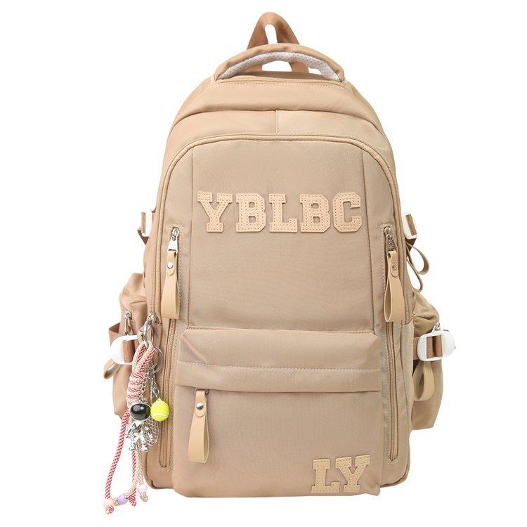 Schoolbag American Large Capacity Girls Trendy Lightweight Simple Versatile School Bag Junior High School Student Backpack