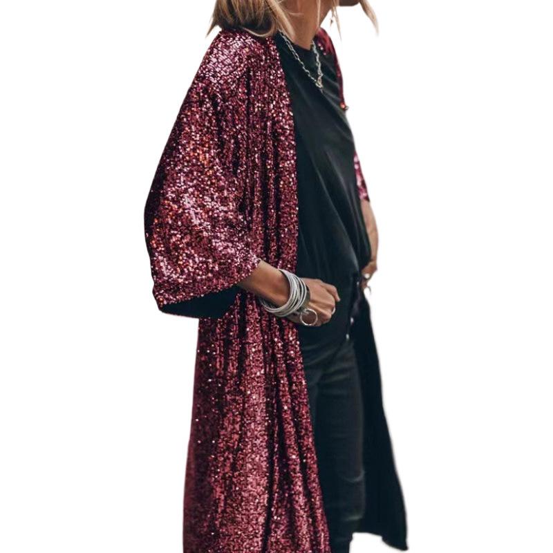 

Spring Fashion Sequin Party Cardigan Jacket for Women S/M