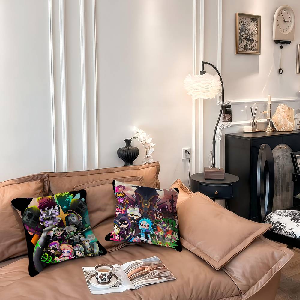 Spiel S-Splatoon 3 Kissen Geschenk Heim Büro Dekoration Schlafzimmer Sofa Auto Kissenbezug Hülle 45x45