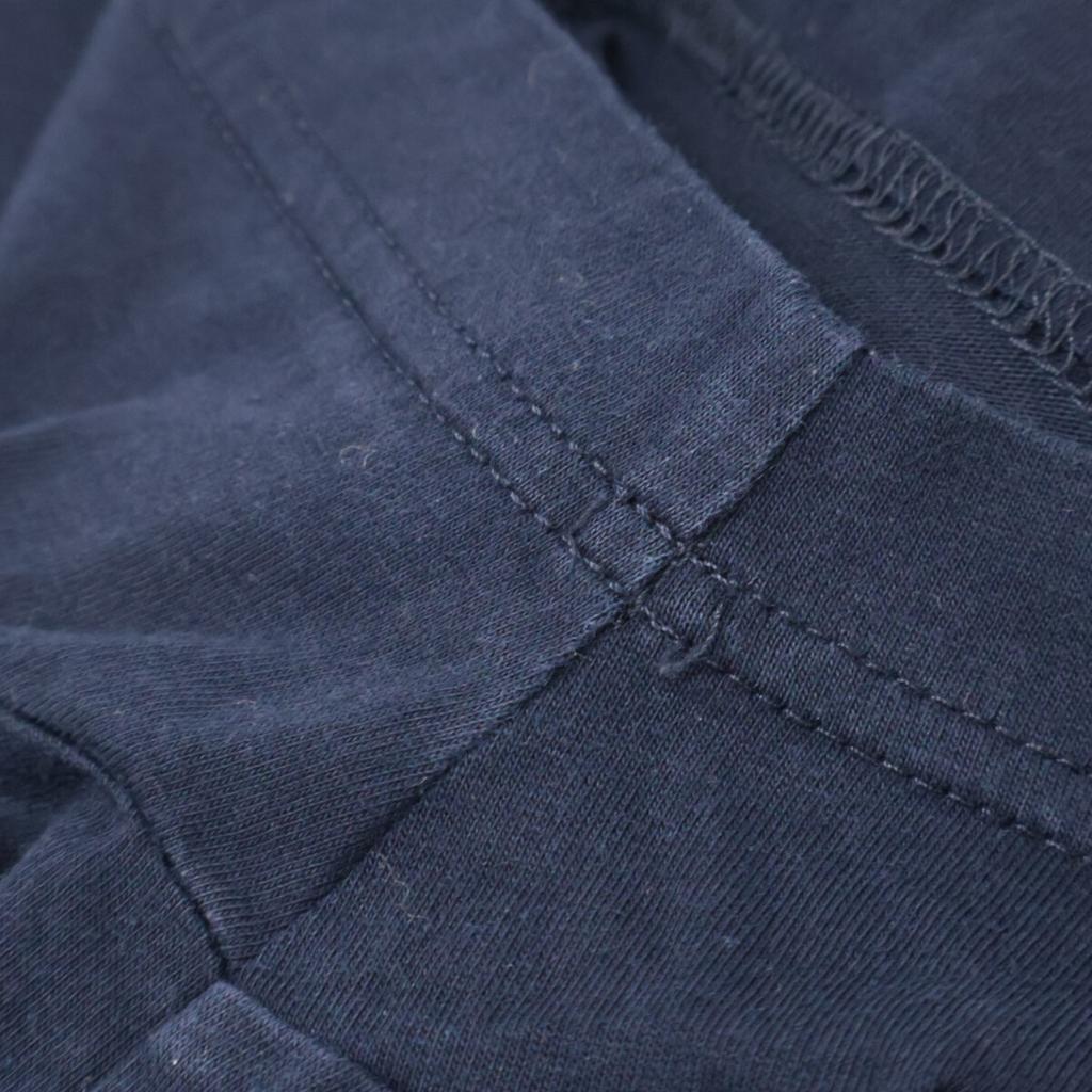 PRADA UMJ492 Navy Triangle Logo Crew Neck T-Shirt tops M NavyUsed