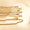 Personalized Hip Hop Necklace Stainless Steel Simple Versatile Spring Buckle Clavicle Chain Chain Clavicle Chain