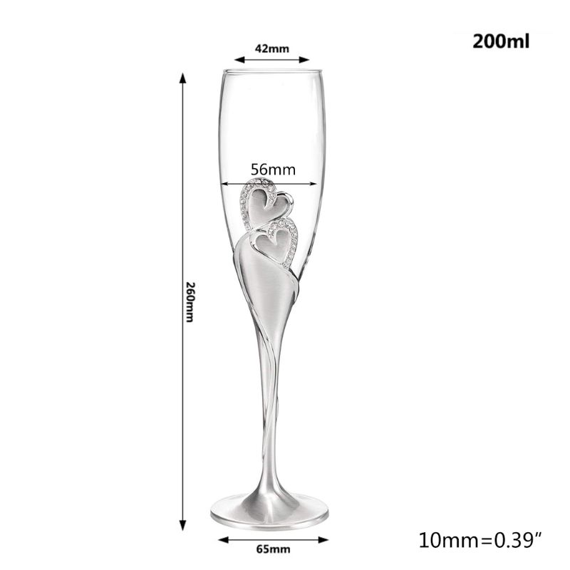 Copas de Vino para Boda Hechas a Mano Flautas para Brindar Novios Accesorios de Boda Regalo de San Valentín(Corazones Dorados, Juego de 2)