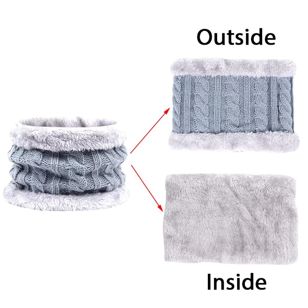 3pcs Outdoor Warm Baby Hat Scarf Gloves Set Windproof Pompom Knitted Hats New Toddler Bonnet  Winter