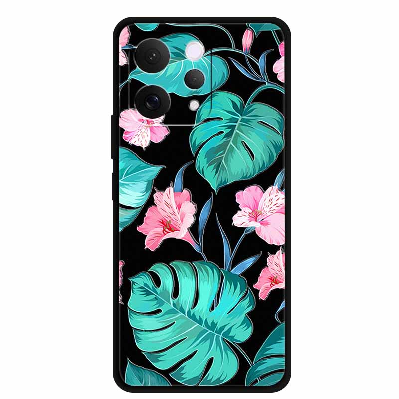 For Vivo S50 5G Case 3D Emboss Flower Black Silicone Soft Back Cover Case For Vivo S50 2025 Phone Case 6.59" Coque V2528A Fundas