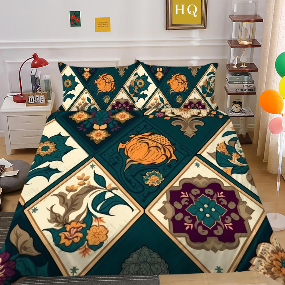 Bedding Cover Set High Quality Paisley Printing Children Bedspread Double Size Polyester Home Textiles