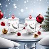 350 ml doppelwandiger, transparenter Glasbecher mit Deckel, hitzebeständig, ideal als Weihnachtsgeschenk für Kaffee, Milch, Tee oder Espresso.