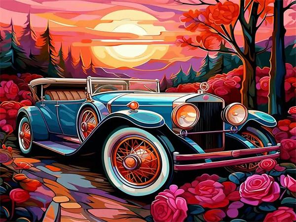 5D Diamond Painting New Arrivals Car Rose Home Decor Embroidery Mosaic Flower Landscape Wall Art