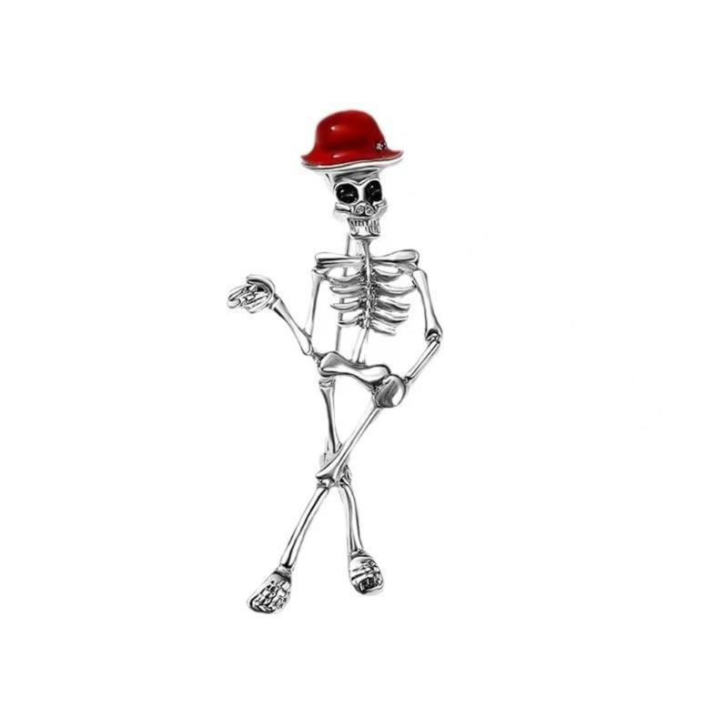 Vintage Skull Brooch Alloy Materials Elegant Gothic Jewelry for Women Secure Clasp Fashion Accessory Gift Ideas