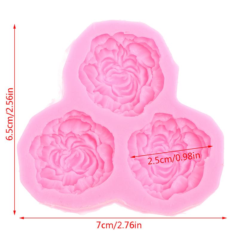 3D Peony Shape Silicone Mould Flowers Handmade Soap Molds Cake Decorating Tools