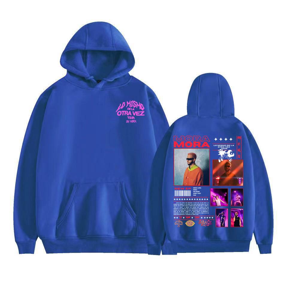 Rapper Mora Mirrodosis Album Tour  Merch Hoodies Men's Clothing Retro High Street Sweatshirt Casual Fleece Bodywarmer Hoodie