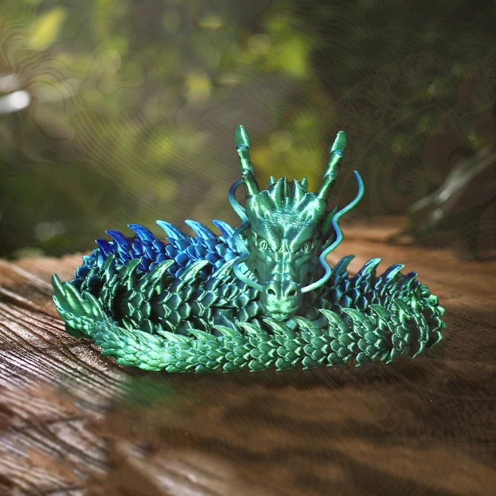 30CM 90cm 3D-gedruckte vereinte göttliche Drachenornamente Gelenke können sich bewegen Kreative Drachenpflanzen Felslandschaft Aquariendekoration