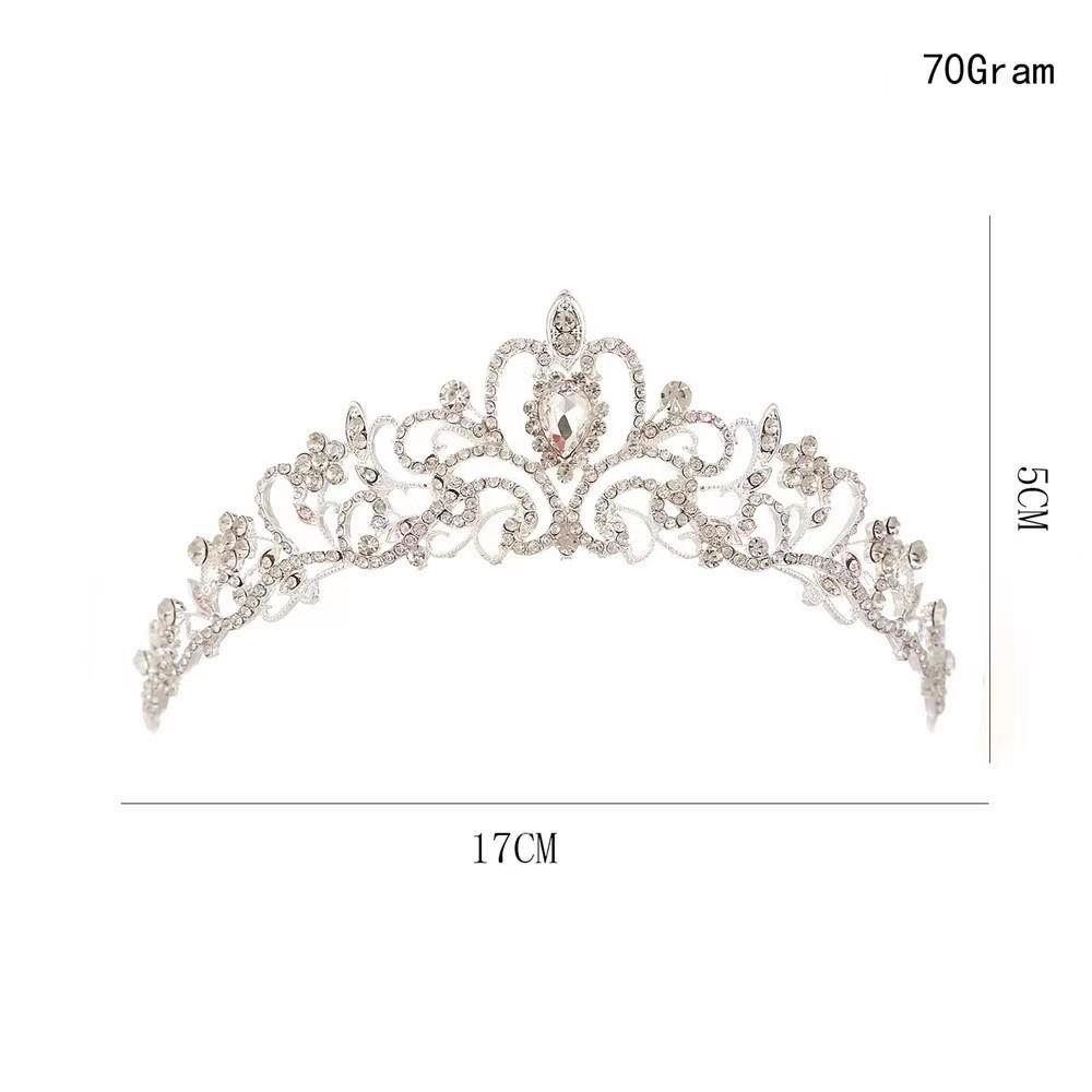 Bridal Crown Birthday Hair Crown Gift Tiara Princess Crown Crystal Hair Accessories Women's Accessories