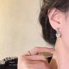 Keep Waves In Your Heart! Sparkling Zirconium Love Fringed Earrings Women's High-end Sweet Stud Earrings Temperament Versatile Earrings