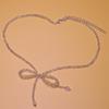 Bowknot Pendant Necklace Colorful Bow Beads Collarbone Chain Versatile Neckchain