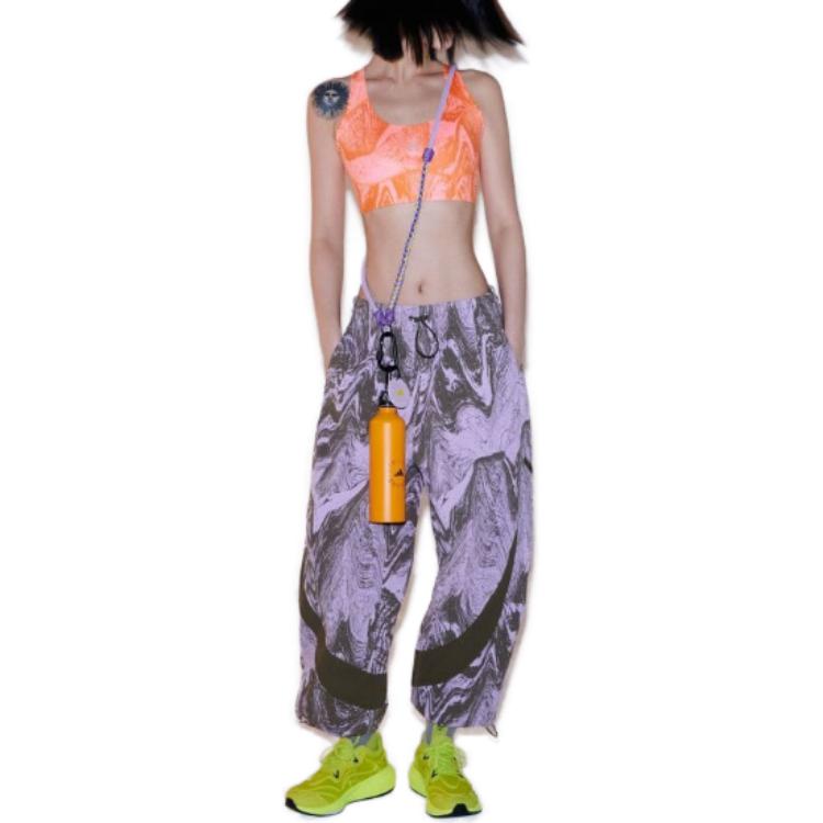 Adidas High-Waisted Printed Knit Joggers Women Bottoms Floral IB5096
