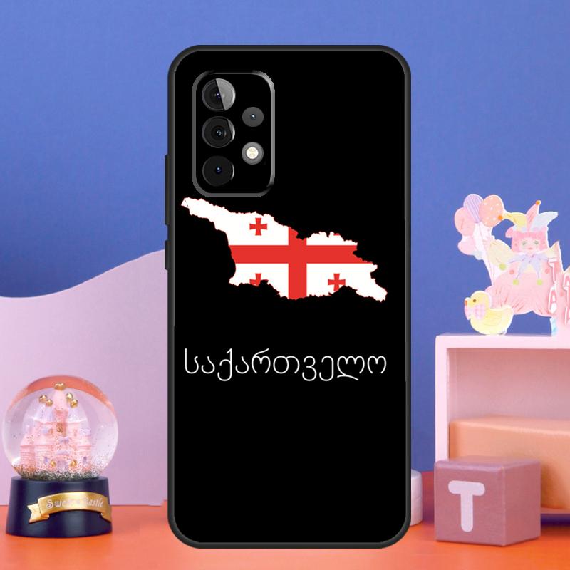 Georgia Flag Case For Samsung Galaxy A17 A06 A16 A26 A36 A56 A55 A35 A15 A32 A52 A13 A33 A53 A14 A34 A54