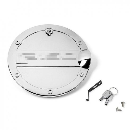 Exterior Door Fuel Tank Gas Cap Decor Cover With Lock For Ford F150 2015+ Chrome