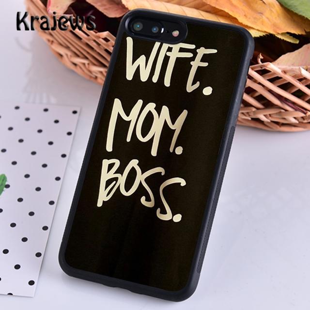 Wife Mamma Boss For iPhone 17 Air 16 Phone Case Cover 15 14 Plus 12 13 Pro Max Coque Fundas