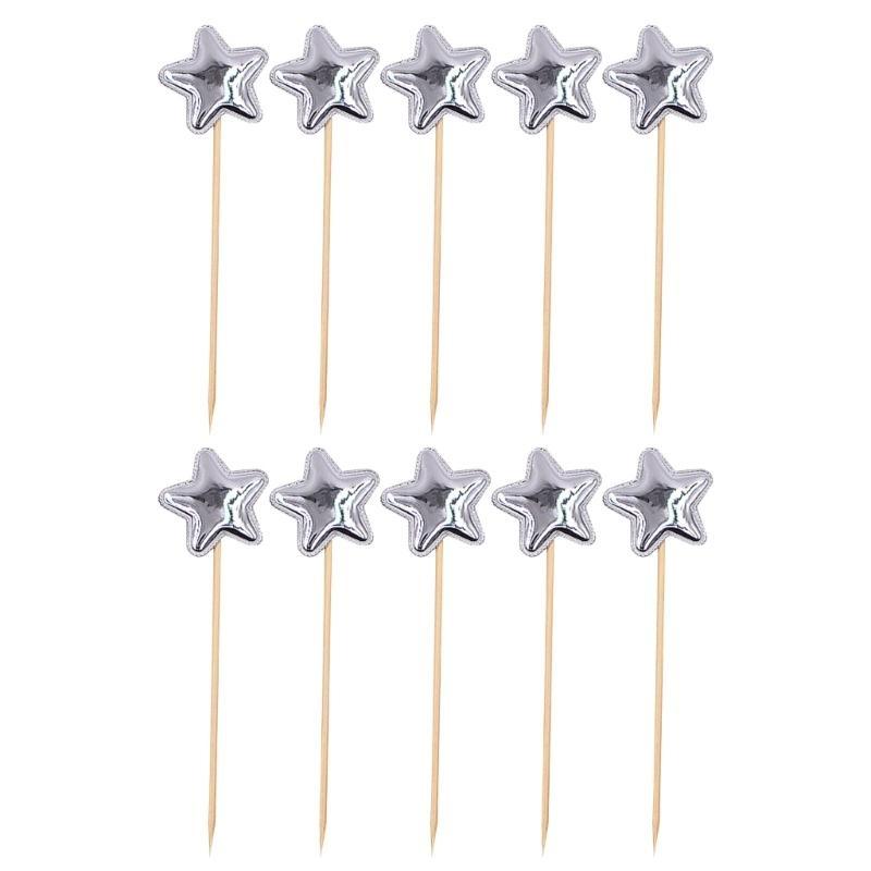 10xLove Heart/Crown/Star Shaped Insert Falgs Babies Shower Decoration for Party