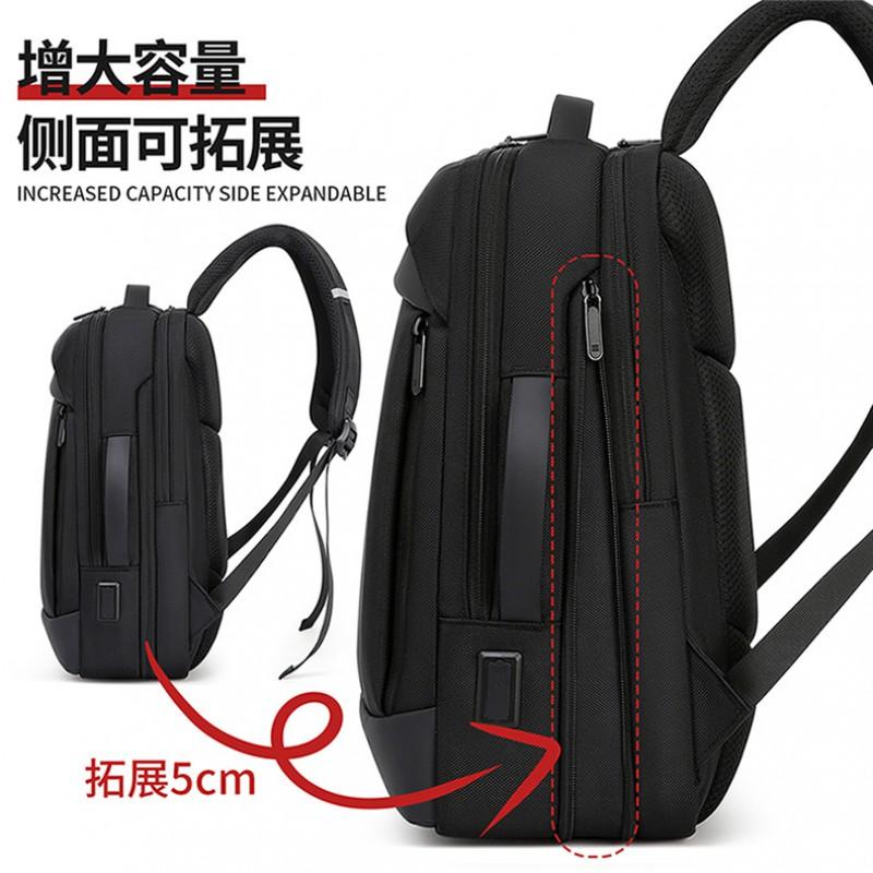 Unisex Business Travel Backpack Laptop Up To 15.6 Inch Water-Resistant Oxford Fabric Lightweight With Air-Cushion Straps