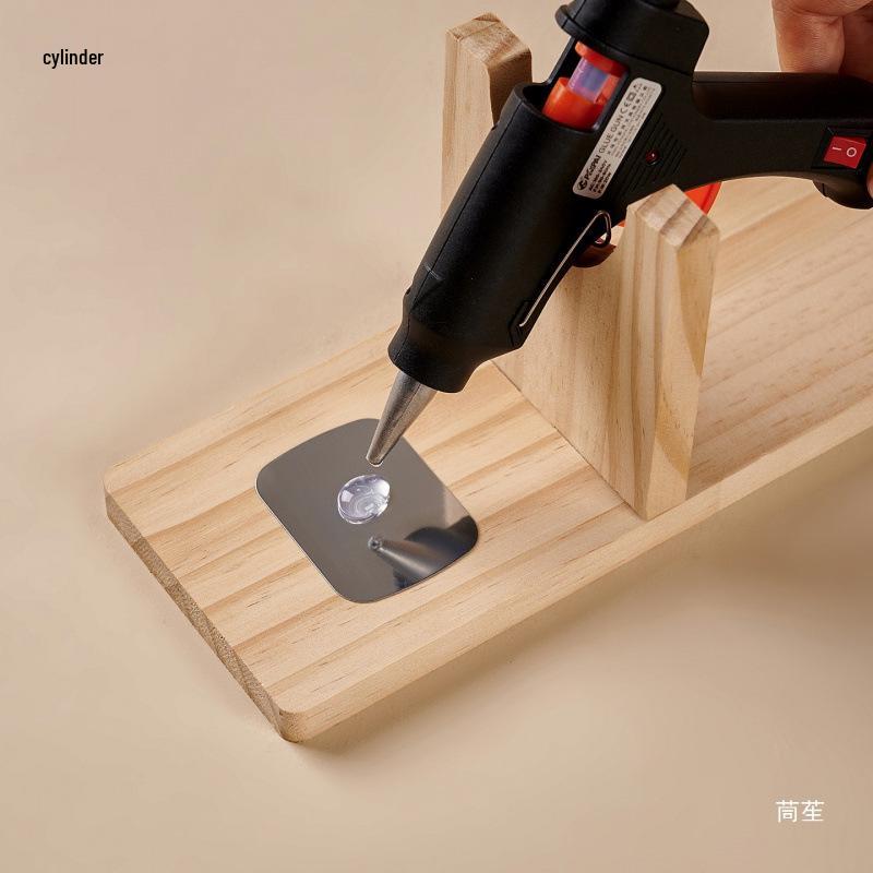 Thickened Anti-Scald Solid Wood Stand for Hot Melt Glue Gun with Head Fixing Feature