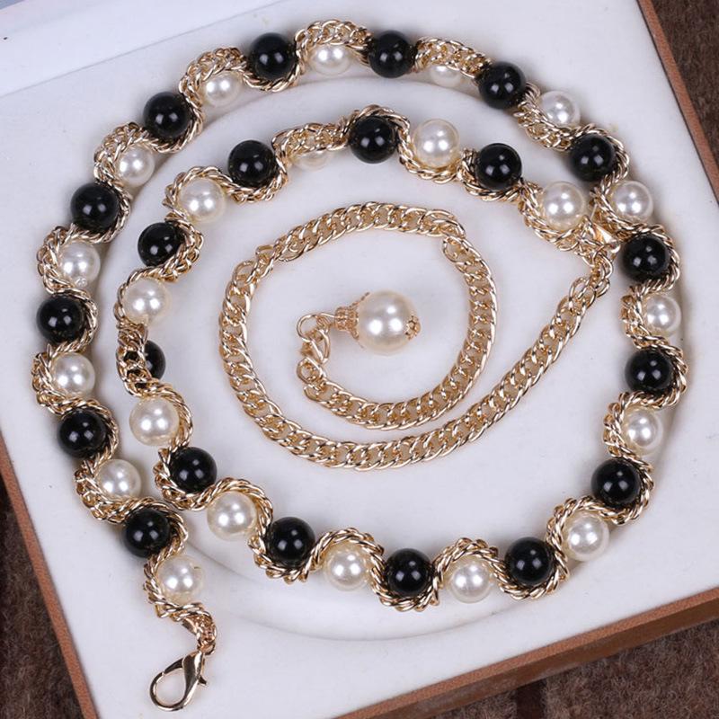 Women's Plus Size Pearl Waist Chain for Dresses