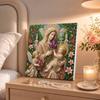 Pearl Painting 5D DIY Decorative Painting. Virgin Mary with Flowers. Cute Birthday Gift. Handmade Art Painting