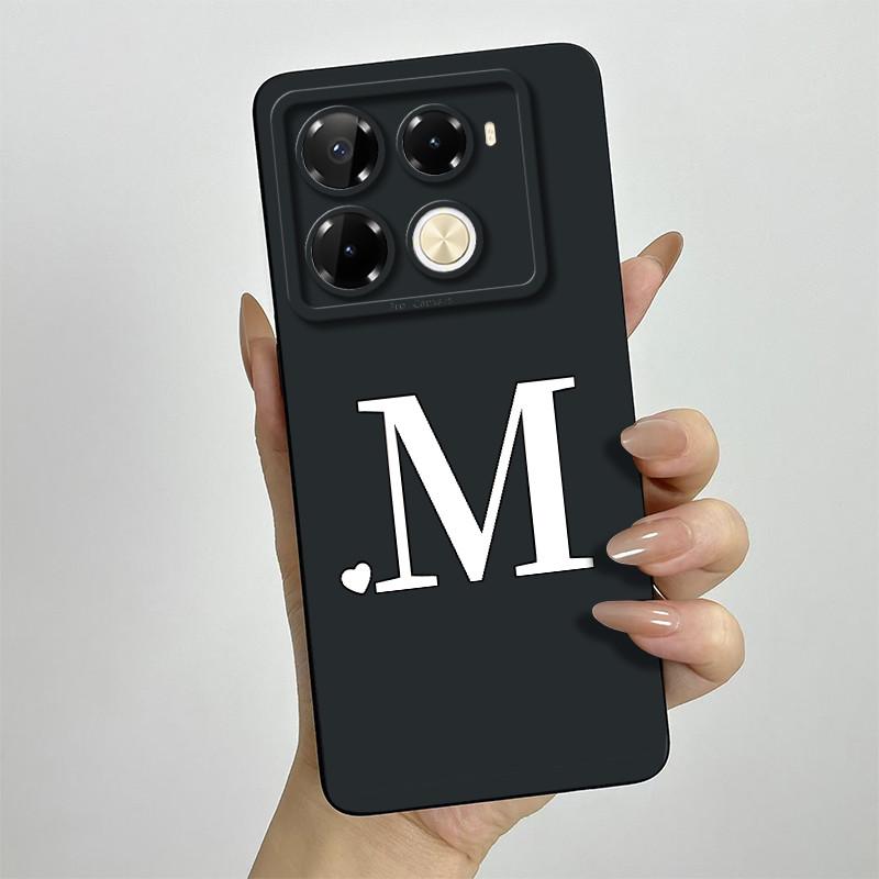 for Infinix Note 40 4G X6853 / Note 40 Pro 4G 5G X6850 X6851 / Pro Plus X6851B Phone Case Cute Letters Silicone Shockproof Cover