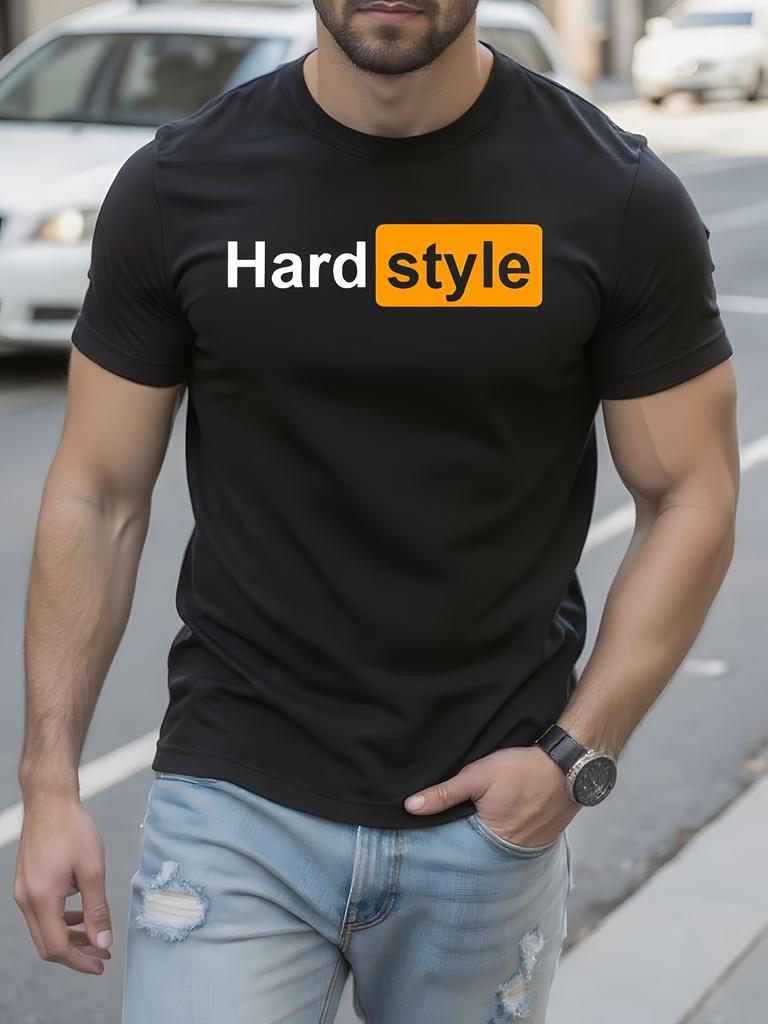 Hardstyle EDM Graphic Tshirt Black with Orange Lettering ...