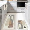 Nordic Morandi Thickened Flannel Kitchen Carpet 50x80cm+50x160cm Rugs for Kitchen Laundry Room Bedroom Bedside and Doorway for Home Decoration
