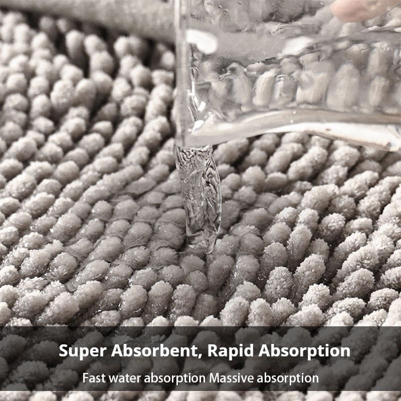 Comfortable Carpet Bathroom with Back Foot Wiping Mat Household Shower Room Door Absorbent Non-slip Mat