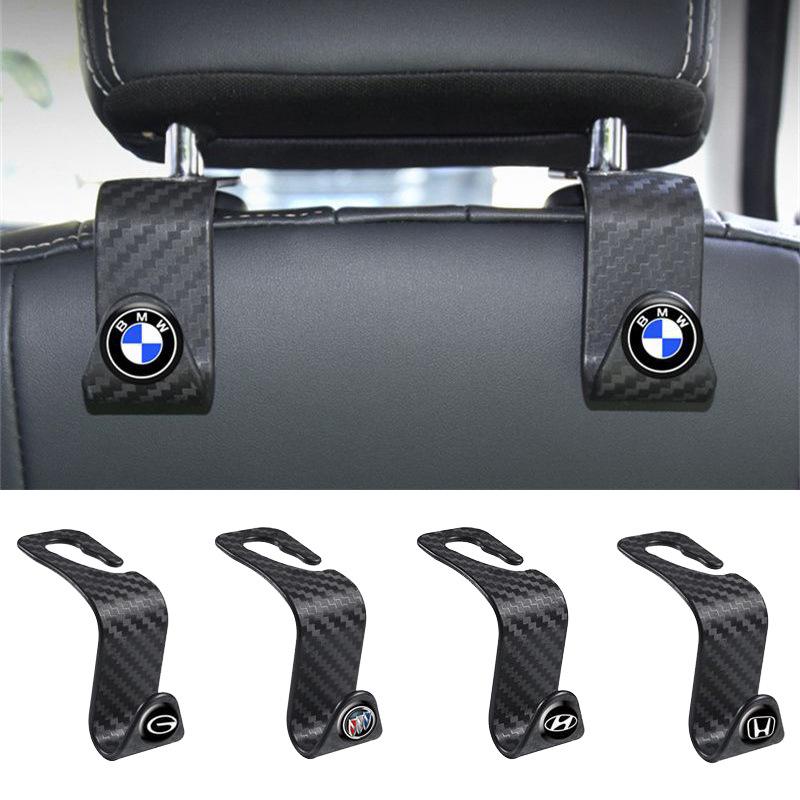Car Seat Hidden Hooks with Carbon Fiber Texture