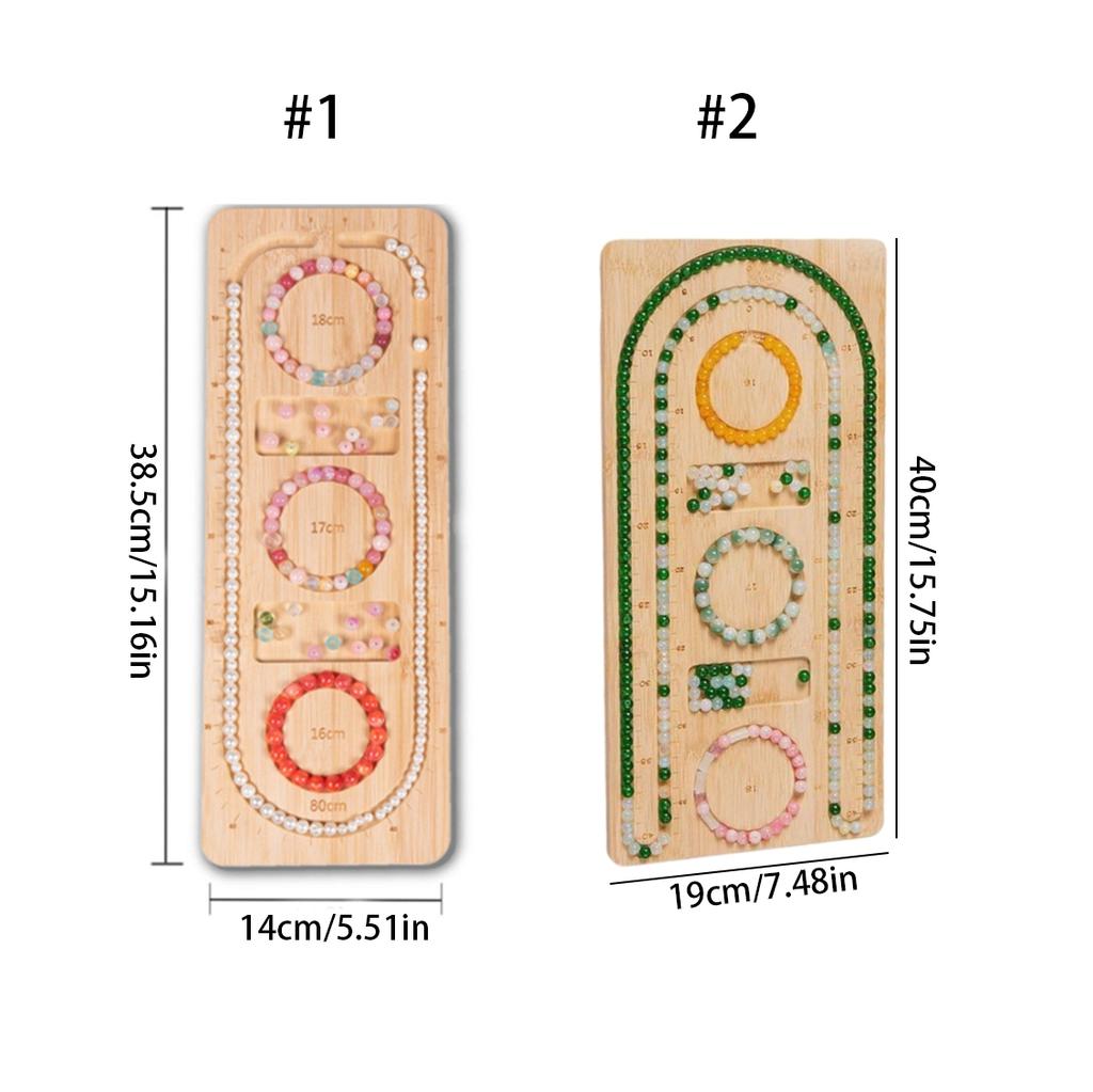 Wood Beading Board Jewelry Designing Plate Craft Tray Jewelry Making Accessory Wood Texture for Necklace and Bracelet