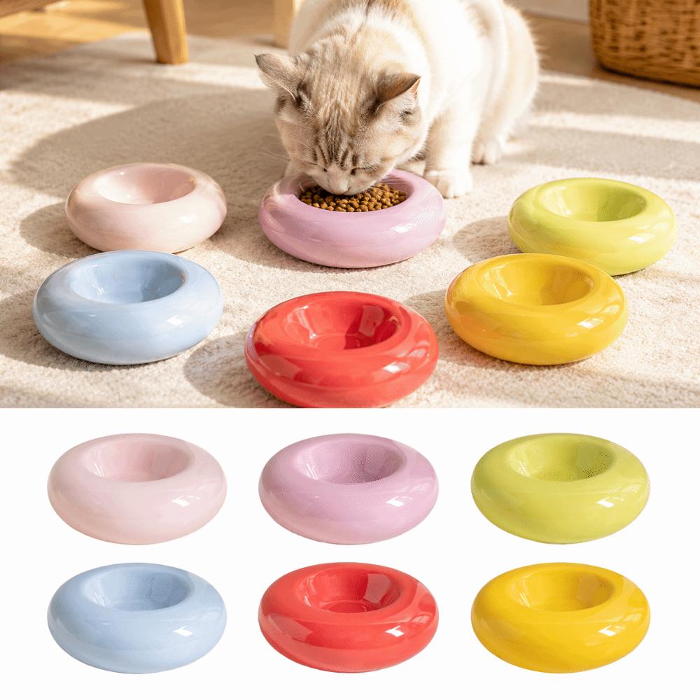Ceramic Pet Food Basin Anti Slip Pet Feeder Dish Universal Pet Water Feeder Container Pet Supplies
