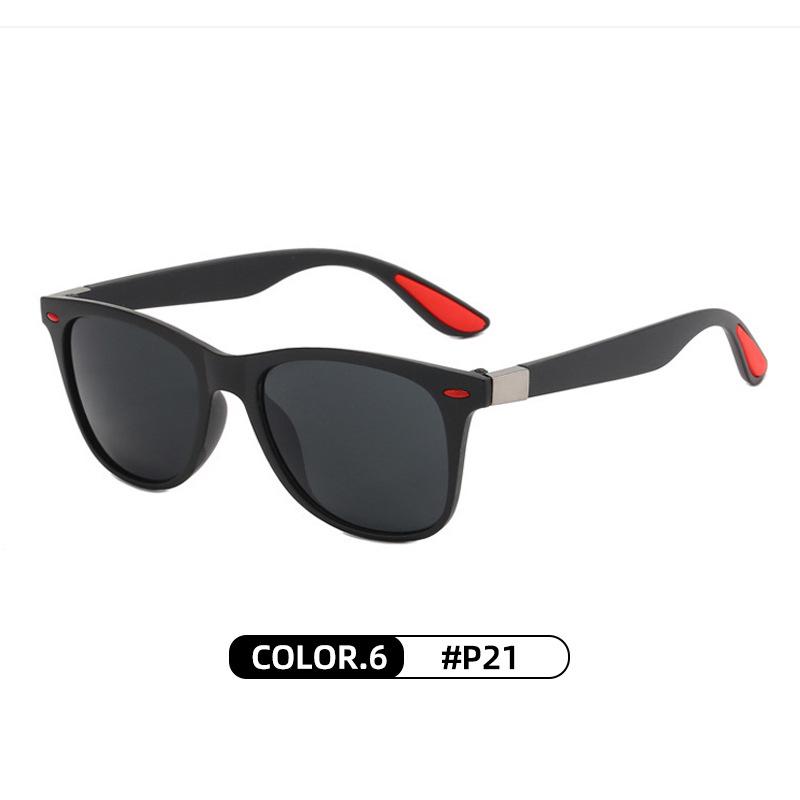 

P21 Мужские поляризованные классические солнцезащитные очки - Модная защита от УФ-лучей для вождения и езды на велосипеде Plastic Hinge Standard Lens