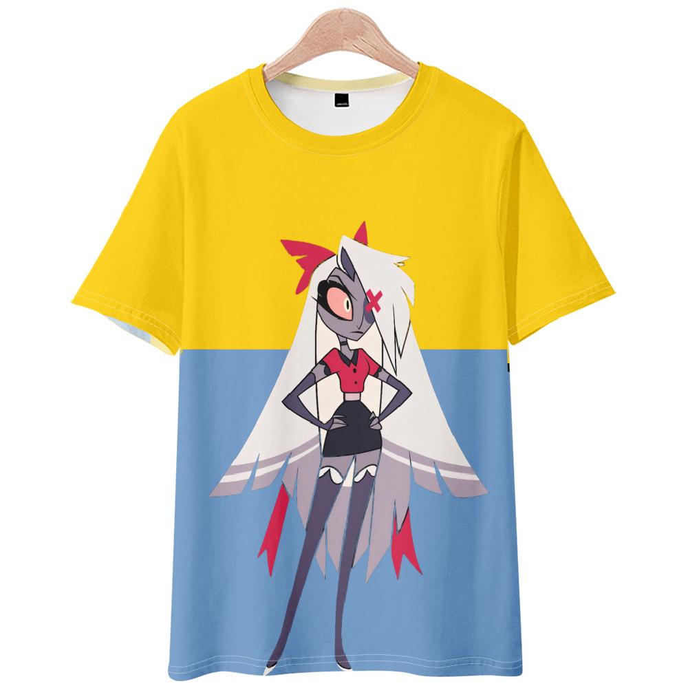 Summer Fashion Women/Men's Casual Anime Hazbin Hotel Printed Cosplay Short Sleeve T-shirts