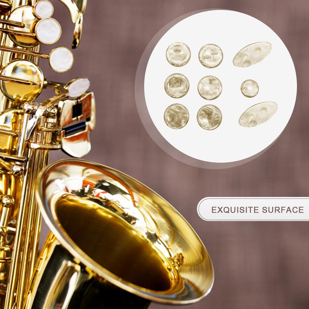 Saxophone Key Buttons Inlays Sax Key Inlays Replacement Pearls Key Buttons Inlays for Alto Tenor Soprano Sax
