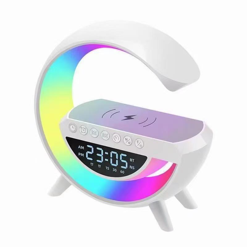 Multifunction 3 in 1 Wireless Charger Pad Stand Bluetooth Speaker RGB Night Light Fast Charging Station For Smartphone iPhone Samsung Xiaomi Huawei