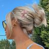 Women Hairpin Heart Shape Imitation Pearls Bowknot Decor Hair Clip Side Bang Hair Pin Hair Styling Tool Hair Accessories