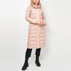 Adidas Logo Casual Long Warm Hooded Cotton Coat Women Coat Pink CY8635