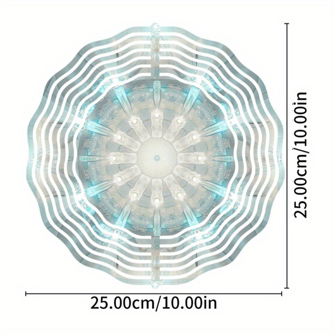 

10-дюймовый ветряной спиннер, уличный декор, вращающееся садовое искусство для весны и лета, подвесное украшение, креативный подарок для друзей и семьи 01A