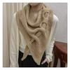 Spring and Autumn Triangle Scarf Knitted Wool Shawl Scarf Dual-purpose Air-conditioned Room Women's External Scarf Cross Shoulder Fashion