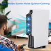 Ulepszony wentylator chłodzący ze światłem LED, Cichy i wydajny system chłodzenia, 2 prędkości wentylatora, 3 małe wentylatory, Port USB 3.0 dla PlayStation5 wersja cyfrowa i z płytami
