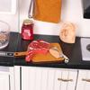 Mini Steak And Knife Set 3Pcs/Set Cutting Board, Tiny Wooden Realistic Miniature Food Display for Doll Mansion Kitchen Butcher Board