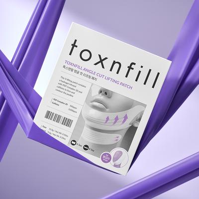 Toxnfill Angle Cut Lifting Patch Lifting Mask for Face & Neck 1 Sheet/5 Sheets