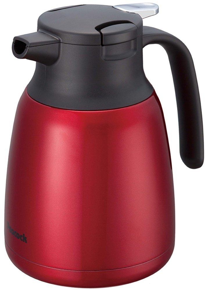 

Peacock Thermos Flask, 1.0L Stainless Steel Tabletop Insulated Water Pot, Heat and Cold Insulation, Red, AHR-100-R