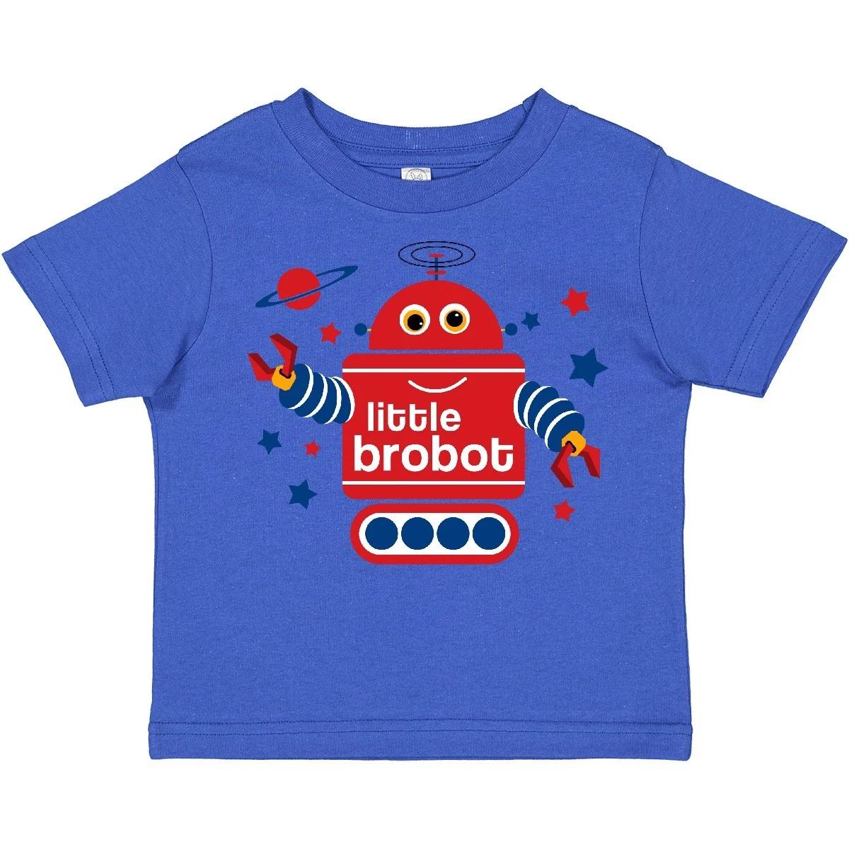 Inktastic Robot Little Brother Toddler kids boys T-Shirt Science Fiction Brobot Space Toy 110