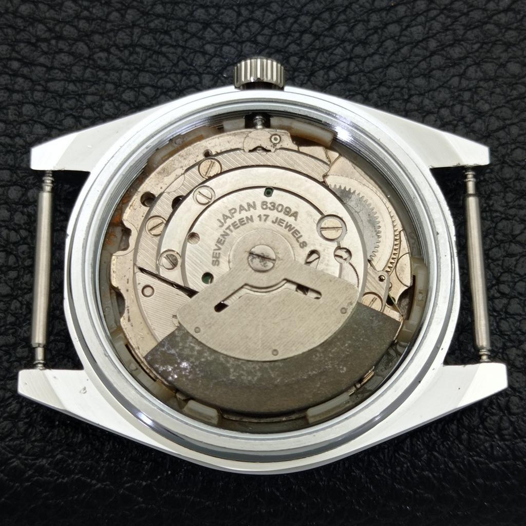 REFURBISHED AUTOMATIC SEIKO 5 MENS WATCH JAPAN MADE BLACK DIAL CUSTOM A440095-2 QV90-a440095