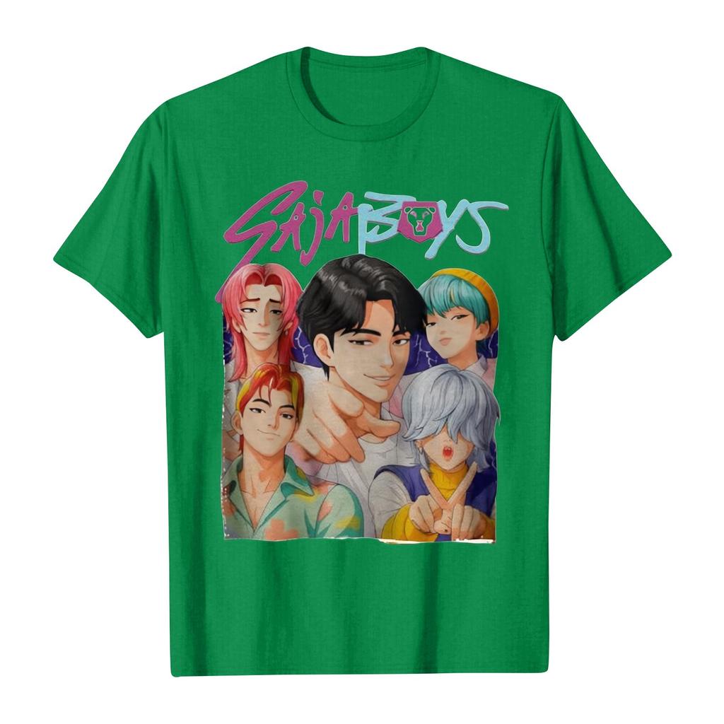 Boys And Girls Round Neck Casual Cartoon Print Short-sleeved T-shirt Tops